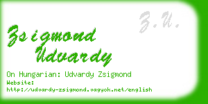zsigmond udvardy business card